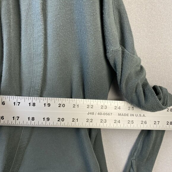 Athleta Purana Wrap Sweatshirt Womens S Oversized Olive Green Hoodie Trendy Cozy - Picture 5 of 11